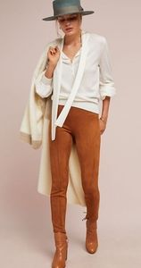 Anthropologie Faux Suede Leggings